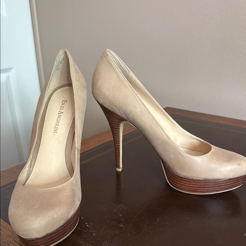 Enzo Angiolini Tan High Heel Pumps Size 7.5M